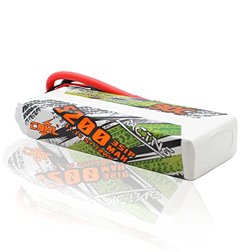 CNHL Racing Series 5200mAh 11.1V 3S 90C Lipo Battery with 8.0mm Bullet Plug for RC Car,RC Airplane/Truck, RC Boat，DJI Airplane，RC Boat，Heli Airplane， Drone FPV，Multi-Motor Hobby DIY Parts