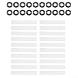 Garagentor-Scharnier-Set, 80 mm Hülsen und Unterlegscheiben, 20er-Pack für Garagentor-Wartung, reduziert Quietschen, direkter Ersatz, PP und Metall