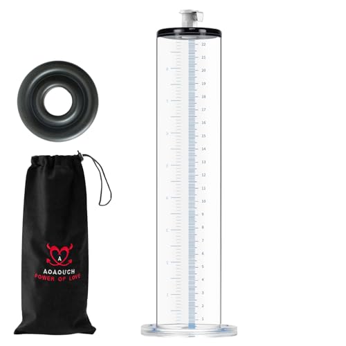 Penis Pump Vacuum Cylinder 9 * 2in with 1 Black Silicone Base Ring
