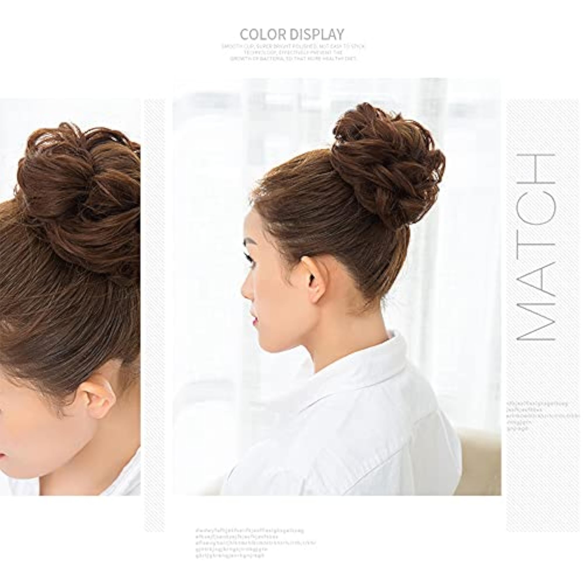 Messy Hair Bun Scrunchie Extension with Elastic Band