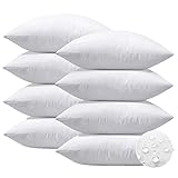 OTOSTAR 20 x 20 Inch Outdoor Pillow Inserts Pack of 8 Waterproof Throw Pillow Inserts Square Pillow