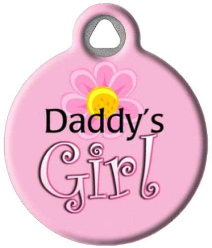 Dog Tag Art Custom Pet ID Tag for Dogs - Daddy's Girl - Large - 1.25 inch
