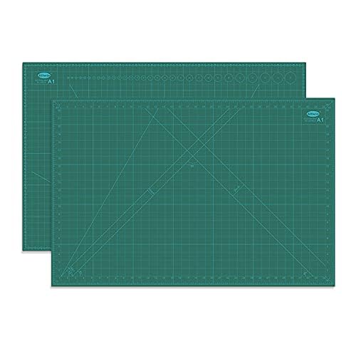 Brille Bee® Flexible Self-Healing Cutting Mat, Polyvinyl Chloride Self-Healing, 5 Layered, Double Sided with Pattern and Grids (A1 (36 x 24 Inch))