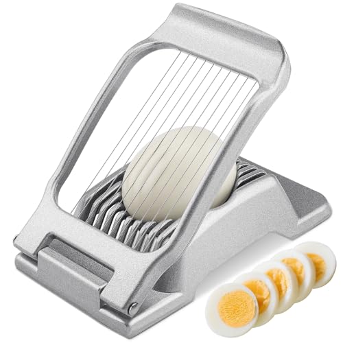 Produktfoto von BIBURY Eierschneider aus Edelstahl, Robuster Aluminium Schneider für Eier, Eischneidewerkzeug, Egg Slicer Einzeln&hellip;