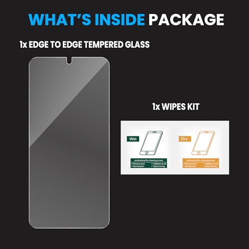 Image of ArmourPro Premium Borderless Tempered Glass for Samsung Galaxy S25, Samsung S24, HD Clear Screen Protector, Anti-Dust Speaker Mesh, 9H Hardness, Edge-to-Edge Fit, Case Friendly & Cable Protector