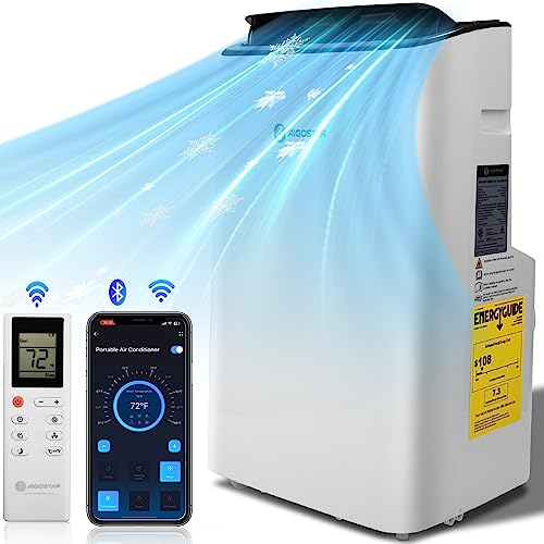 Aigostar 12000 BTU Smart Portable Air Conditioner, Dehumidifier, Fan, 4-in-1 AC Unit Room Up to 550 Sq.Ft, WIFI App & Remote Control,Works with Alexa/Google Assistant, 24H Timer, Window Kit, White Aigostar 12000 BTU Smart Portable Air Conditioner, Dehumidifier, Fan, 4-in-1 AC Unit Room Up to 550 Sq.Ft, WIFI App & Remote Control,Works with Alexa/Google Assistant, 24H Timer, Window Kit, White