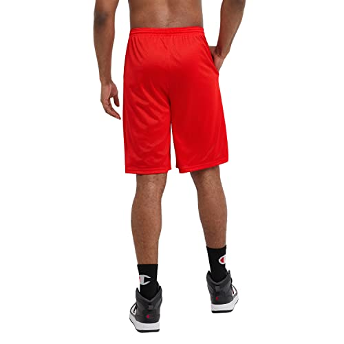 Champion mens 9" Shorts, Mesh Shorts, 9", Mesh Basketball Shorts, Mesh Gym running shorts, Crimson-407q88, Small US - image 6