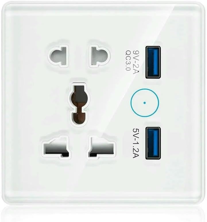 JXQXHCFS EU UK US Universal Plug Tuya ZigBee WiFi Smart Socket Switch Quick Charge 3.0 USB Type-C Port Outlet Compatible with Alexa Google Home-ZigBee 2 USB