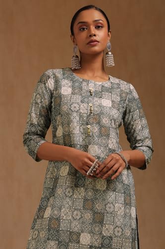 Image of Soch Womens Ethnic Motifs Kurta with Thread Work