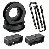 EVIL ENERGY 3' Front and 2' Rear Leveling Lift Kit Compatible with 1999-2006 Chevy Silverado 1500 GMC Sierra 1500 2WD, 3 inch Front and 2 inch Rear Suspension Strut Spacers Black