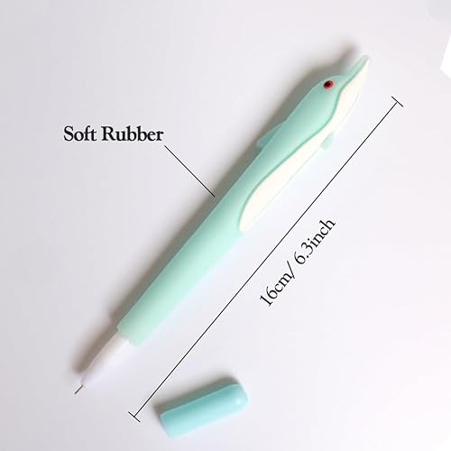 Miniatura 4 de Bolígrafos de tinta de gel en forma de delfín suave con forma de delfín, bolígrafos Kawaii de papelería para la escuela, oficina, suministros de