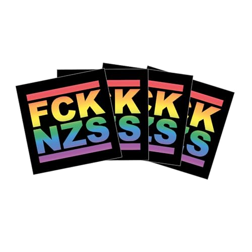 FCK NZS Regenbogen Sticker Paket (30, 50, 100, 300 oder 500 Stück) 7,4cm x 7,4cm