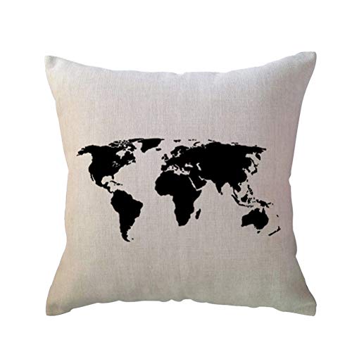 ULOVE LOVE YOURSELF 4Pack Coastal Sailing Throw Pillow Covers Black Compass/Anchor/Sailboat/Map Ocean Theme Pillowcases Nautical Beach Decorative Cushion Cover 18×18 Inch - Image 5