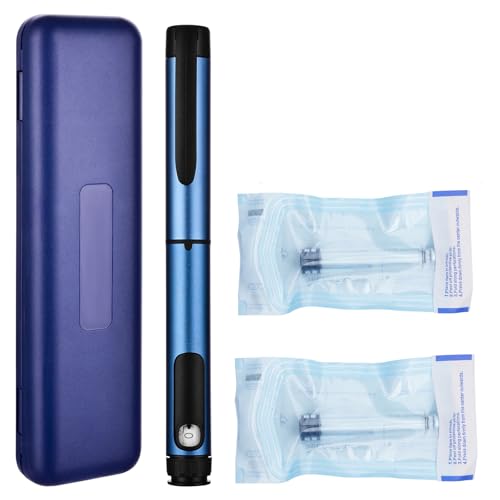 60 Unit V2 Reusable Pen Injector with 2PCS 3ml Cartridges and Protect Case