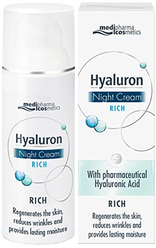 Medipharma Cosmetics Rich Night Care Cream - Contains Duo-Hyaluronic Complex - Non-Greasy & Quick Absorbent - Anti-Wrinkle Cream for Sensitive, Dry and Very Dry Skin - 50 ml