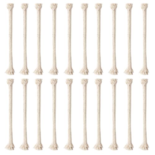 BEIMEIII Lot de 20 mèches pour lampes à huile - En coton - 9 mm x 20 cm Cover