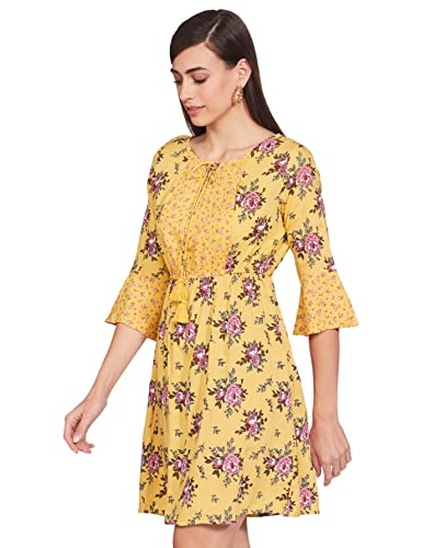 Image of EASYBUY Women's Crepe A-Line below The Knee Casual Dress