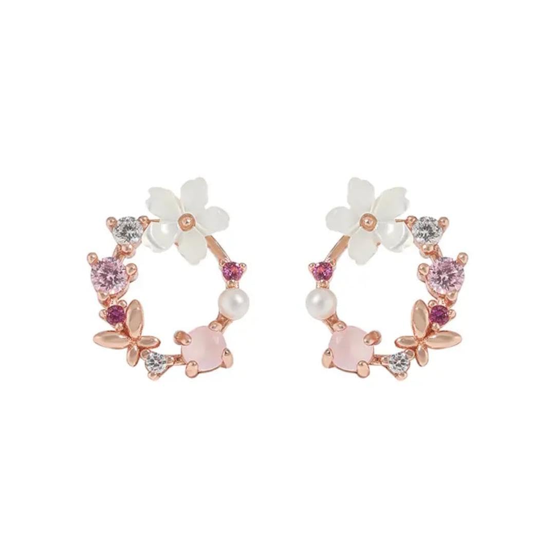 estailo Crystal Daisy Dangler Earrings – Sparkling Floral Dangling Earrings for Women & Girls | Stylish & Trendy Earrings for Girl-picture-10