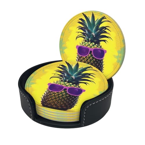 Dessous de verre ananas contre les taches de boisson et rayures de table