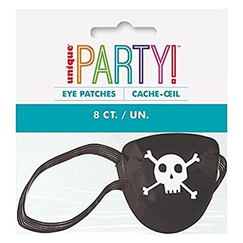 Unique Party 73847 Piraten Augenklappen aus Kunststoff Cover