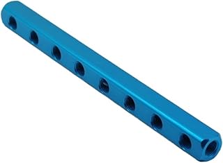 Distribuidor de colector neumático de rosca 1/4 AL-2P/3P/4P/5P/6P/7P/8P/9P/10P distribuidor de fuente de gas neumático azul de múltiples vías(AL-02-9P)