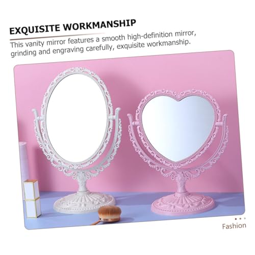 Espejo de maquillaje doble rotatorio de mesa Healeved miniatura 3