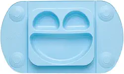 Mimo Style Prato de Silicone Portátil para Bebê Rosa com Ventosas Fixadoras, Compatível com Cadeiras de Alimentação Alta Higiênico e Livre de BPA - Para uma Refeição Organizada e Livre de Bagunças