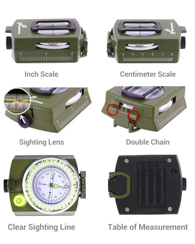 Sportneer 4333560717 Compass, Sportneer Compass Hiking Survival Compass Military Grade Waterproof Boy Scout Compass thumb #1