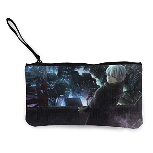 Preisvergleich Produktbild shibeili Tokyo Ghoul Leinwand Münzgeldbörse Reißverschluss Drucken Kleine Geldbörse für Frau Kosmetiktasche Multifunktions Tragbare Geldbörse