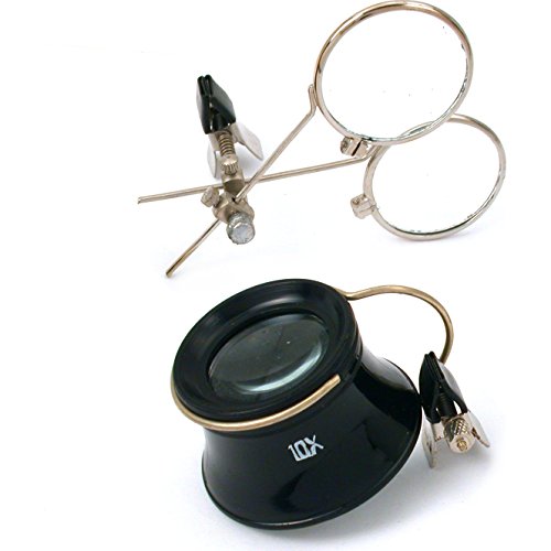 3.3X Double Loupe Glass Clip On Eyeglass Cheap Tools