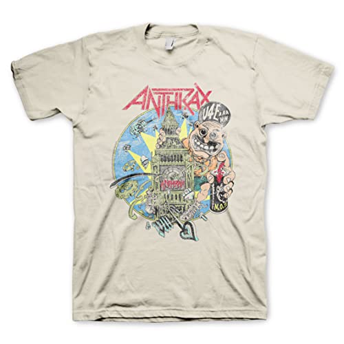Anthrax Men's London T-Shirt Natural Small | Officially Licensed Merchandise