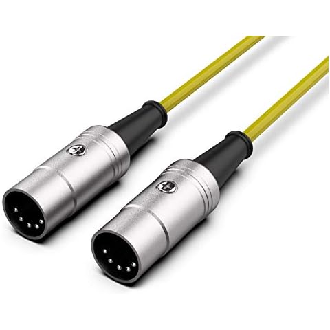 Audibax Pro Professional Midi Cable 3 Meters Yellow Cover