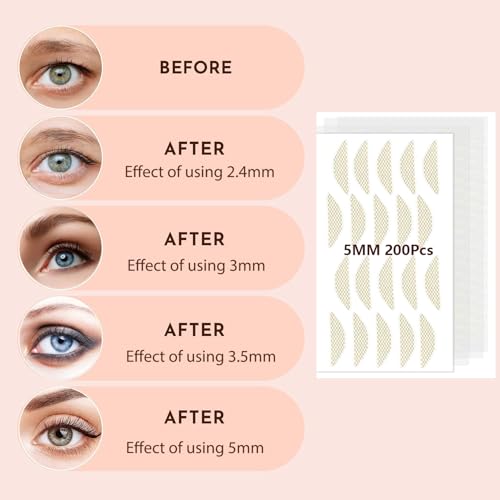ZMBeautk Eyelid Tape 920 PCS, Double Eyelid Tape for Hooded Eyes Invisible, nstant Eye Lift Without Surgery, Perfect for Uneven Mono-Eyelids(3-5MM)