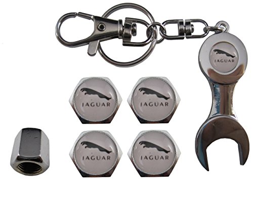 ETMA Llavero Metal + valvulas Compatible con Jaguar Blanco aut011-37