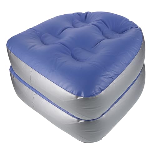 WOFASHPURET 2pcs Inflatable Bath Cushion Spa Sauna Shower Seat Bath Tub Portable Thickened Seat with Suction Cups