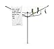 Brabantia - Lift-O-Matic drehbaren Wäschespinne - Reibungsloses Drehungen - UV-beständige Wäscheleine, 50 m - Kein Durchhängen - Auch für Kleiderbügel - Metallic Grey- ø 295 cm