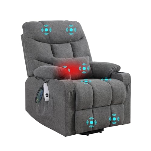 Sillón reclinable eléctrico lino para adultos miniatura 5