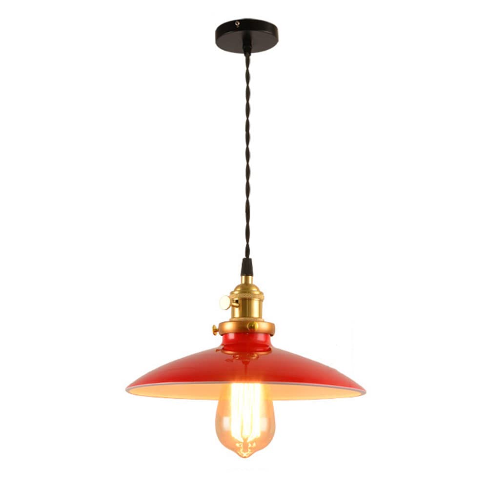 SYAXVOM Nordic Style Flush Mount Ceiling Pendant Light Chandelier for Living Room, Bedroom, Dining - Dark Finish(Red)