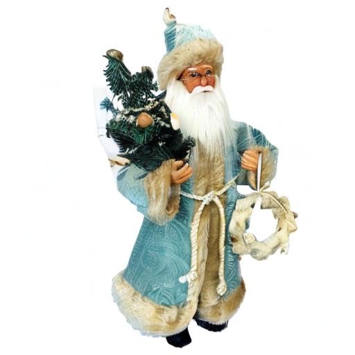 Amazon.co.jp: Santa's Workshop 15インチ シーサイドサンタ、ブルー