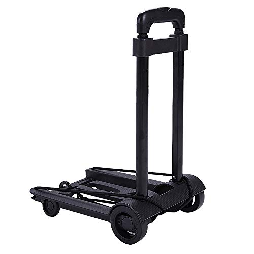 ZLYCZW Portable Folding Hand Truck, 2 Wheels Solid Construction Utility Cart, Compact and Lightweight for Luggage, Personal, Travel, Auto, Moving and Office Use