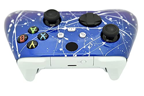 Image of Hand Airbrushed Fade Custom Controller Compatible with Series X /S & One (Series X /S Blue & Purple White Drip)