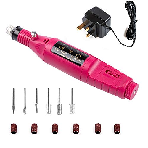 TEEROVA Nail File Drill Kit Professional Electric Acrylic Nail Polishing Machine Manicure Pedicure Set Nail Care Tool
