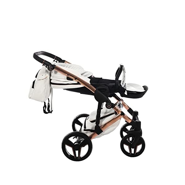 Original Junama Diamond S-Class v2 Kombi-Kinderwagen TRIO 3in1 Exclusive Prams (01 Weiß) – Bild 7