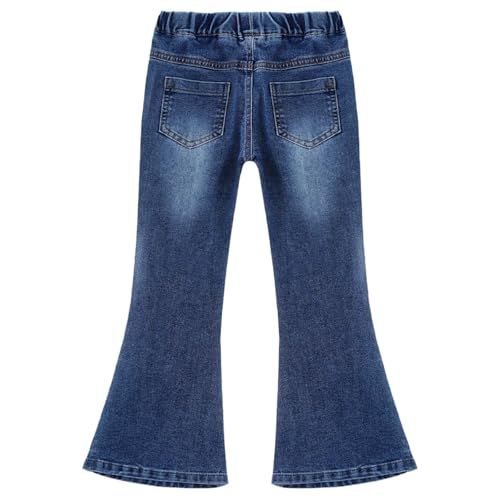YiZYiF Ripped Jeans for Girls Wide Leg Denim Trousers Flare Bell Bottom High Waist Stretch Leggings Capris3