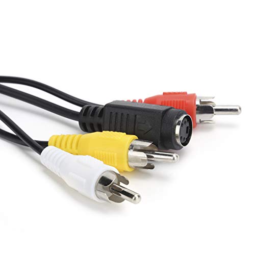 Heayzoki Conversor de áudio de vídeo, HDMI para macho para AV/CVBS/S-Adaptador de vídeo composto con