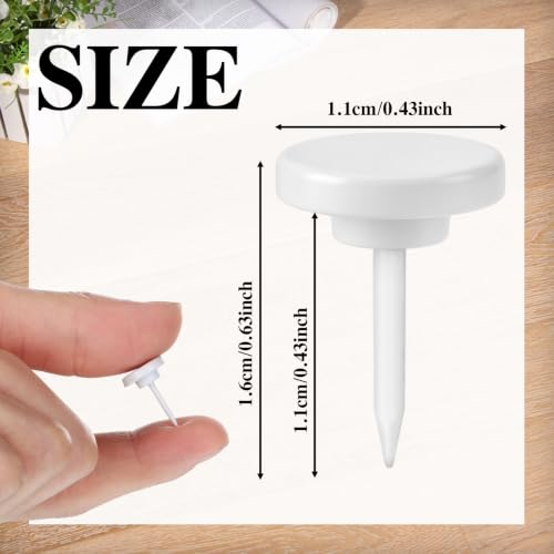 Image of Shimeyao 30 Pcs Vintage Push Pins, Large Metal Thumb Tacks for Picture Photo Hanging, Wall Pins for Board Posters Bulletin Maps, Wall Tack for Office Home Decorative (White)