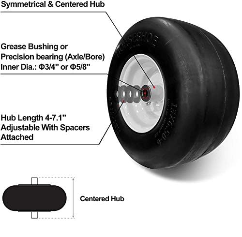 maroタイヤ Proven Part Tubeless 13X6.50-6 Tire White Rim For Exmark and
