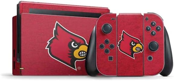 Skinit Decal Gaming Skin Compatible with Nintendo Switch Bundle - Officially Licensed University of Louisville Red Basketball Design