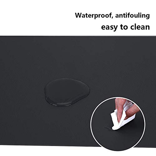 Bureaumat, bureaumat, 120 x 60 cm, PU-lederen bureaublotter met randbescherming, glad schrijfmat, multifunctionele… - Image 5