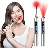 Cold Sore Treatment for Lips Device, Canker Sore Fever Blister Treatment, Infrared Red Light Therapy for Face Mouth Nose Knee Hands Joint Muscle Pain Relief, Handheld Red Light Therapy Device for Body